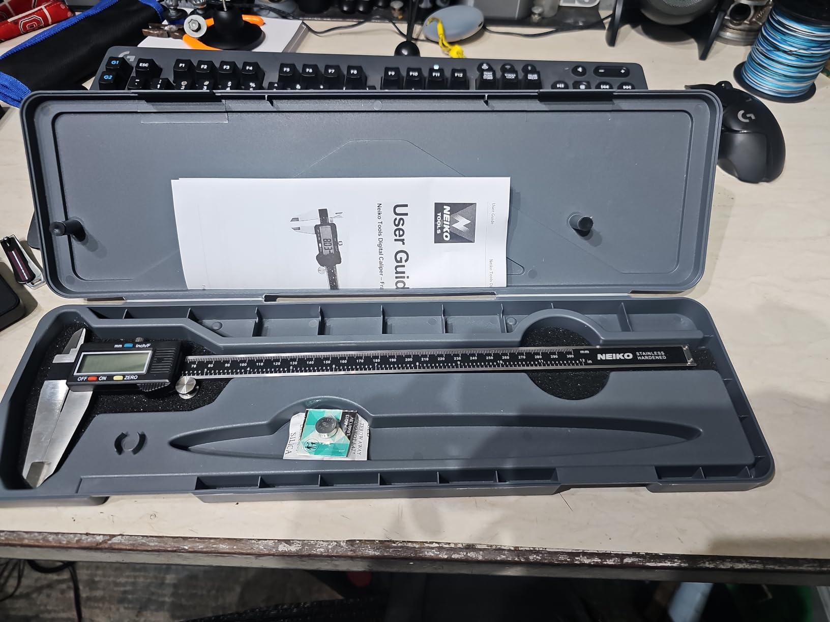 NEIKO 01409A 12” Electronic Digital Caliper | Extra Large Display | 0-12 Inches | Inch/Fractions/Millimeter Conversion | Polished Stainless Steel customer photo 2