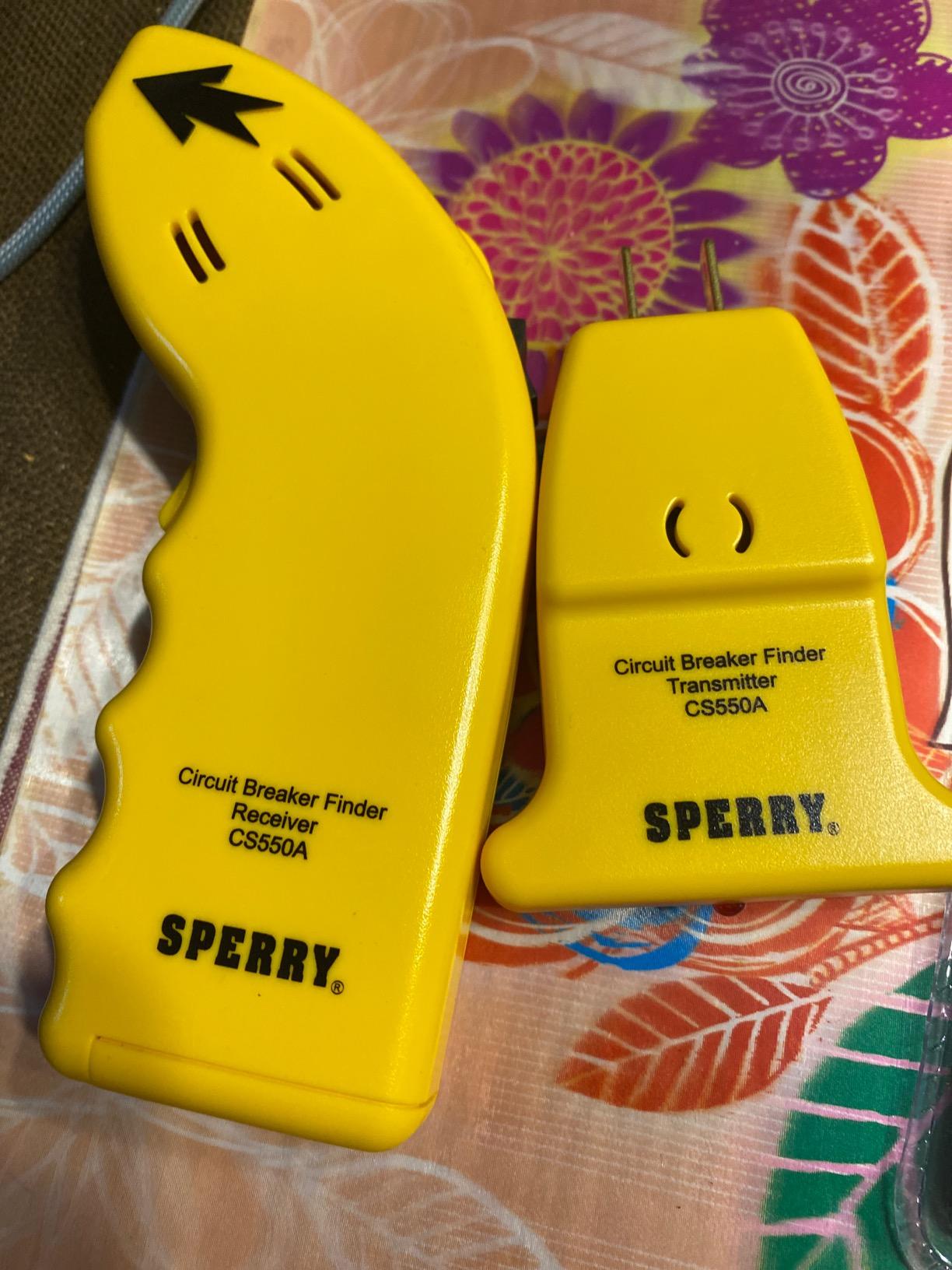 Sperry Instruments CS550A Circuit Breaker Finder, Quickly Locate AC Circuits/Fuses, Visual LED, Plug Style Transmitter/Auto-Sensing Receiver, 120V AC, Yellow customer photo 2