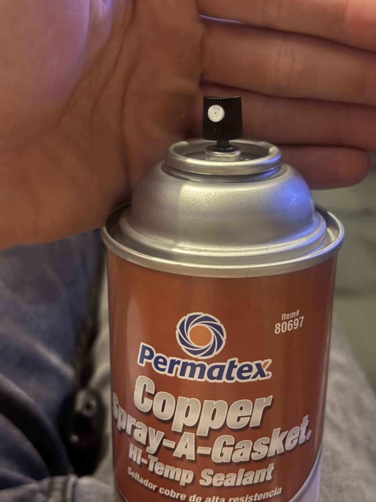 Permatex 80697 Copper Spray-A-Gasket Hi-Temp Adhesive Sealant, 9 oz. net Aerosol Can customer photo 2