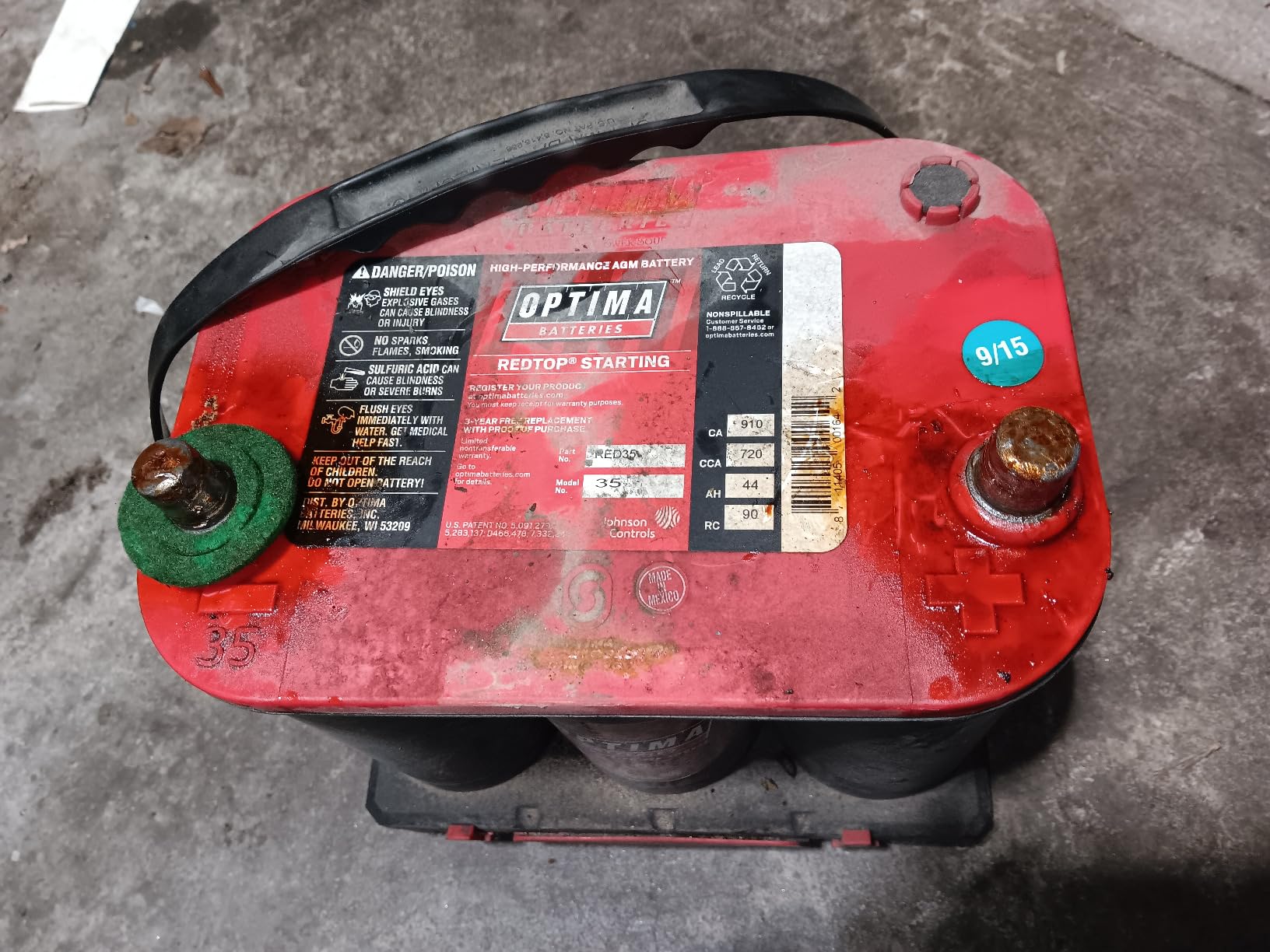 OPTIMA® Batteries High Performance 25 REDTOP® Sealed AGM Battery customer photo 1