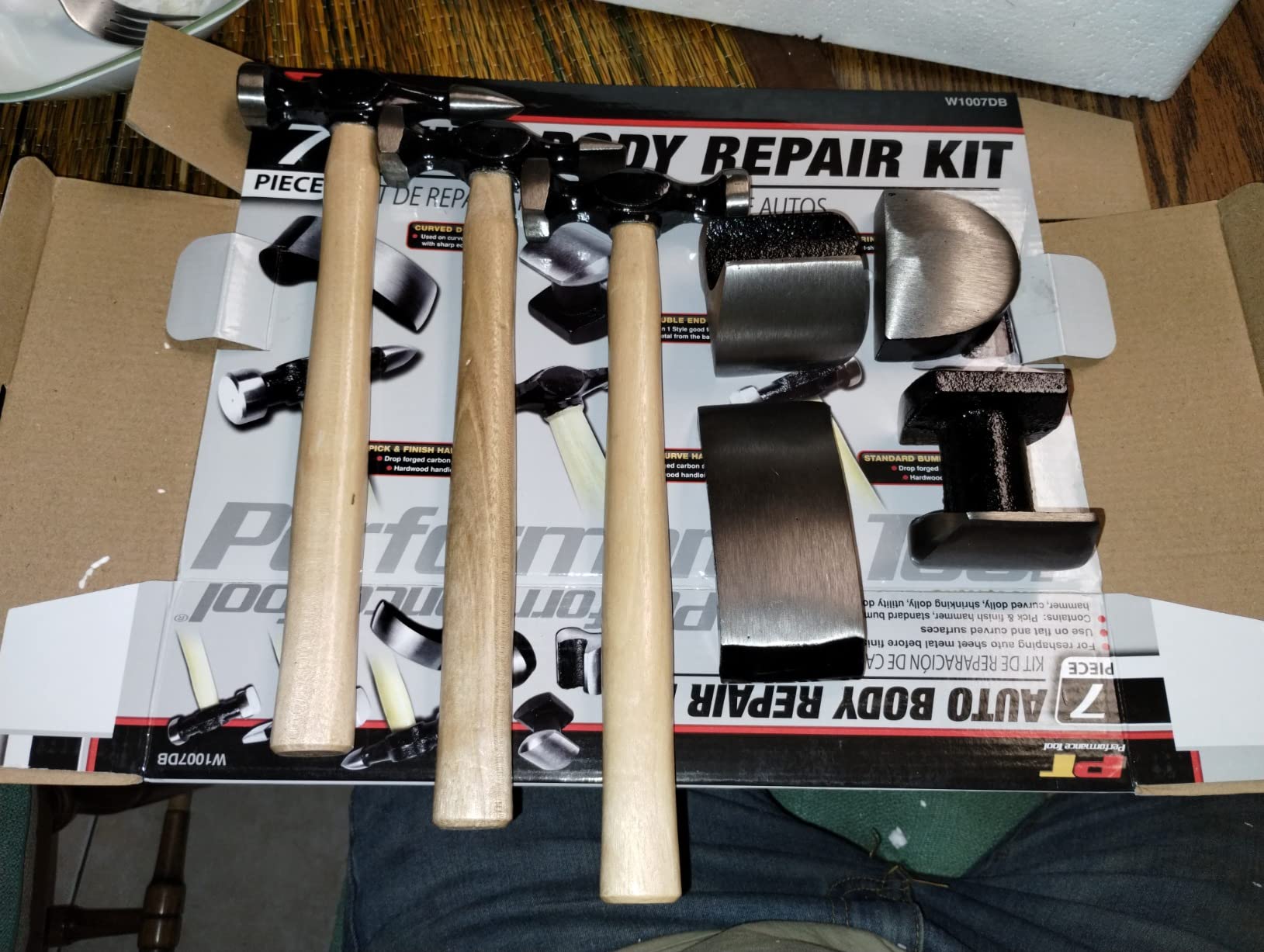 Performance Tool W1007DB 7-Piece Auto Body Repair Kit with Carbon Steel Hammer Heads and Dollies on Wood Handles customer photo 1