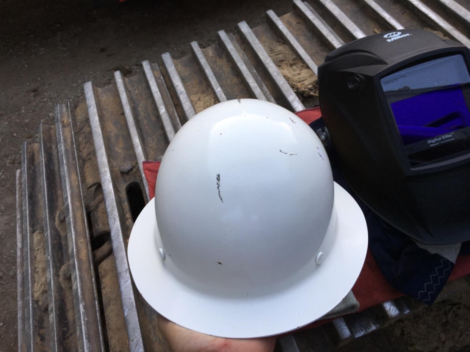 MSA Skullgard Full-Brim Hard Hat with Suspension - Non-Slotted Cap, Made of Phenolic Resin, Radiant Heat Loads up to 350F, Standard Size Hard Hat | Fas-Trac III Ratchet Suspension customer photo 1