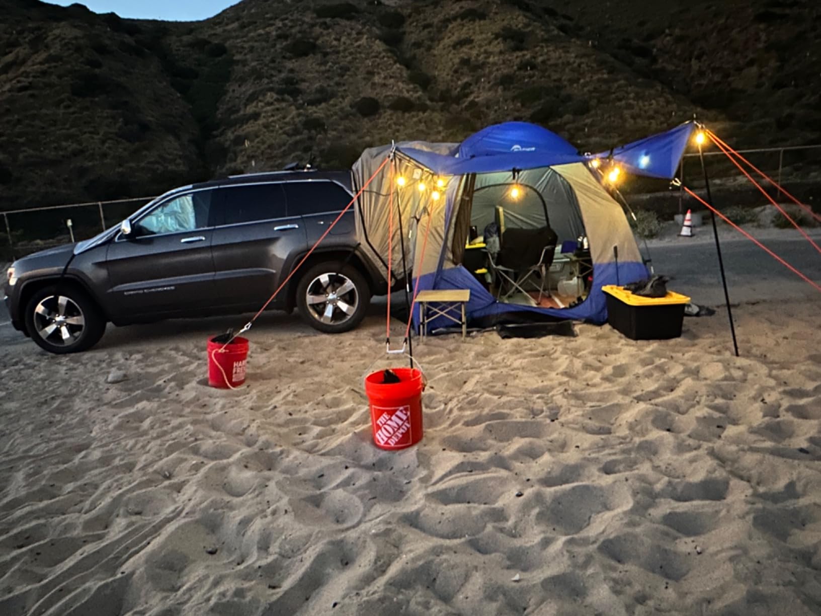 Napier Sportz Hatchback and Small CUV Tent 8'x8' Waterproof Camping Tent with Awning 4 Person Blue/Grey Car Tent customer photo 2