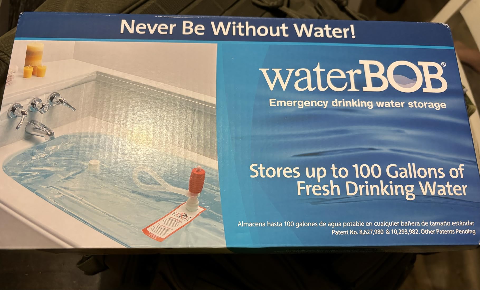 waterBOB Bathtub Emergency Water Storage Bladder Up To 100 Gallon Capacity - Food Grade Liner with Hand Pump for Hurricane and Disaster Preparedness - BPA Free Drinking Water Container customer photo 2