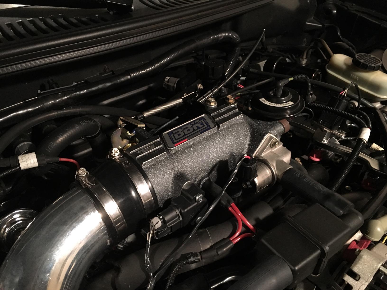 BBK Performance BBK 1780 78mm Throttle Intake - High Flow Power Plus Series for Ford Mustang GT 4.6L 2V - Charcoal Finish customer photo 1