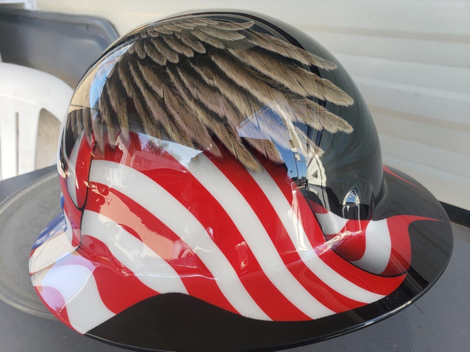 Fibre-Metal SuperEight Thermoplastic Full Brim Hard Hat with 8-Point Ratchet Suspension, White (E1RW01A000) customer photo 1