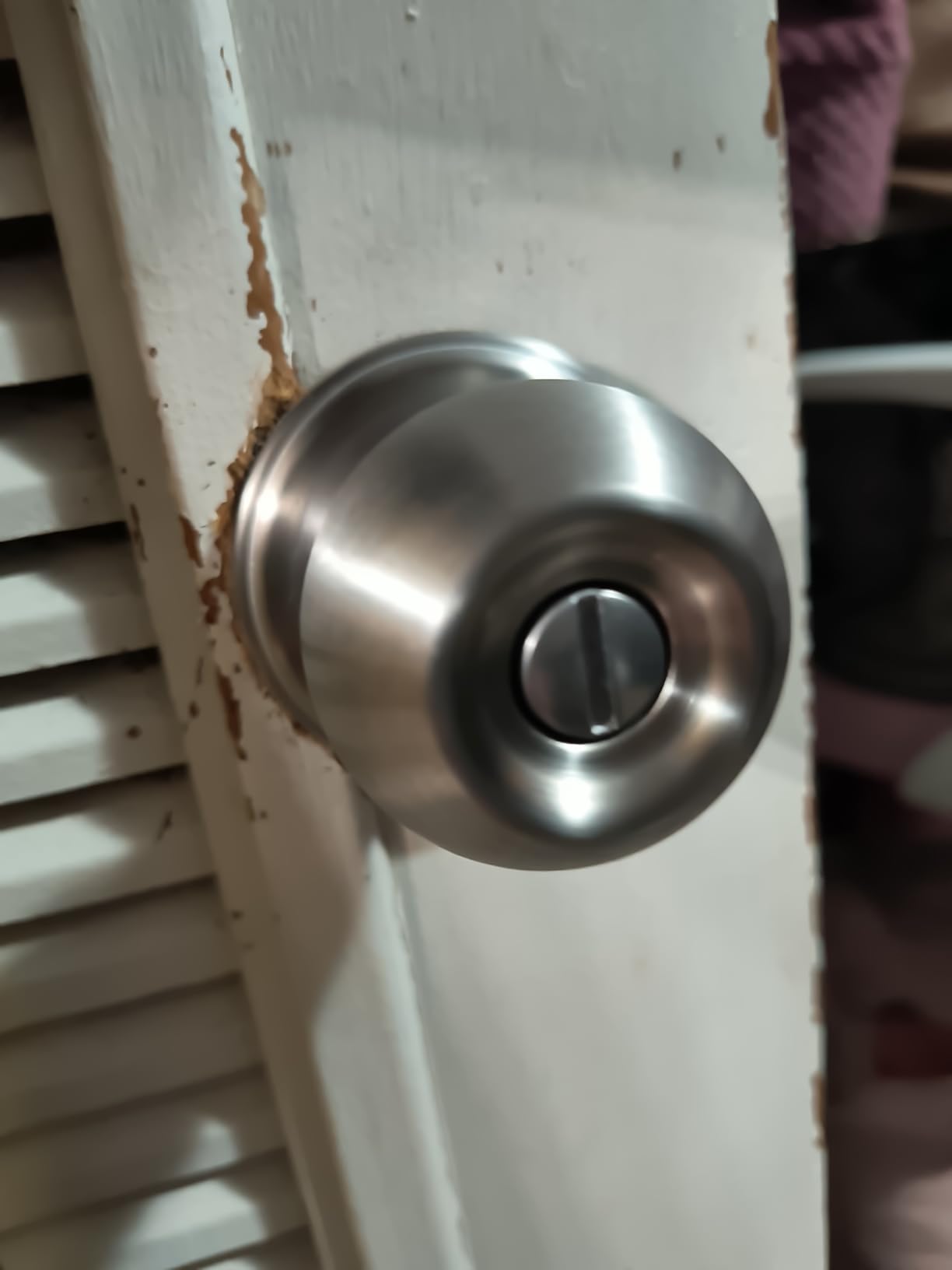 Copper Creek Privacy Interior Door Knob – ANSI Grade-3 Certified, Modern Heavy Duty Handle, Easy Install and Reversible for Bedroom, Bathroom & Closets – Satin Stainless (1 Pack) customer photo 1