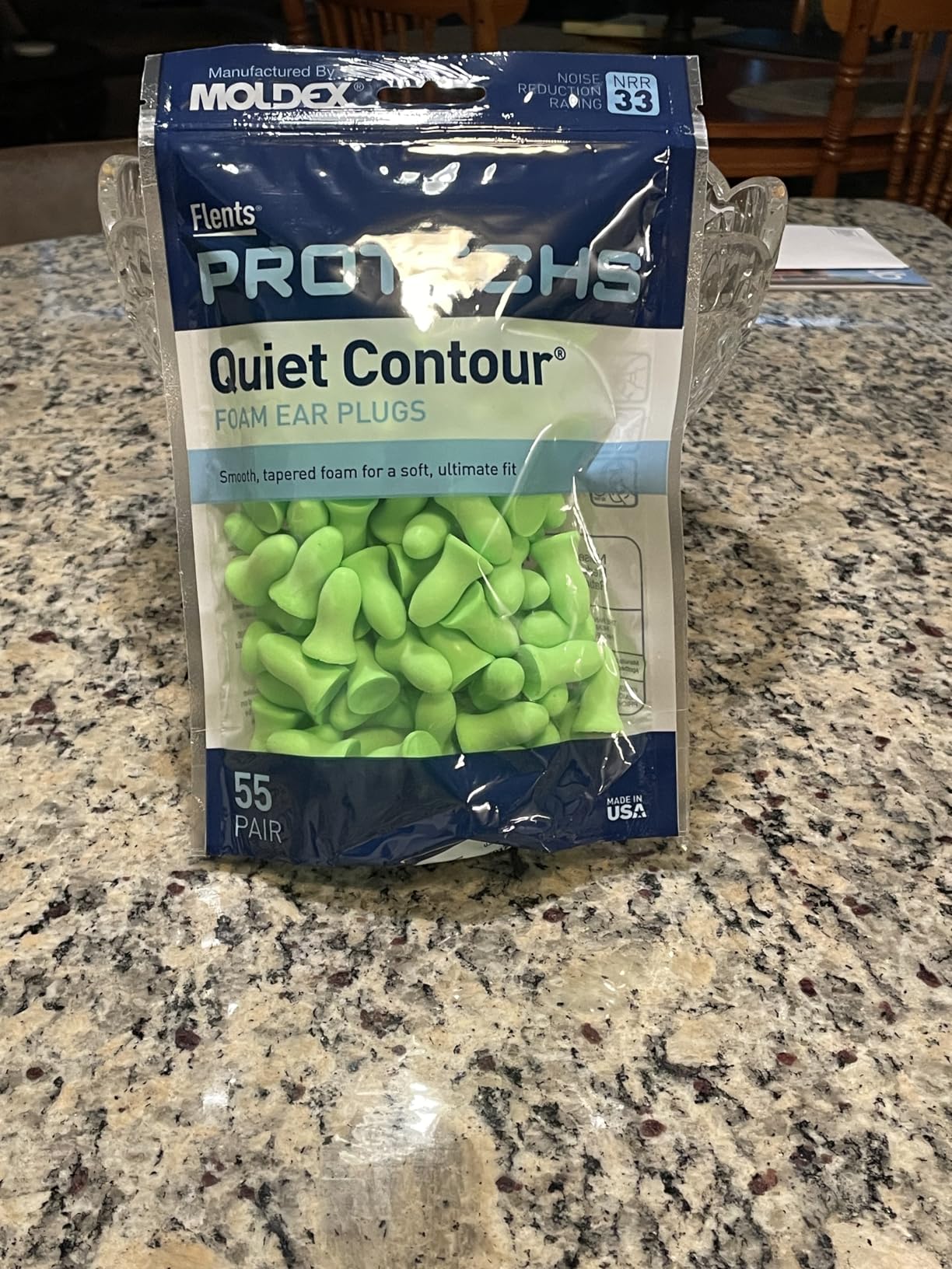 Flents Protechs Quiet Contour Foam Ear Plugs, NRR 33, 10 Pair, Green customer photo 1