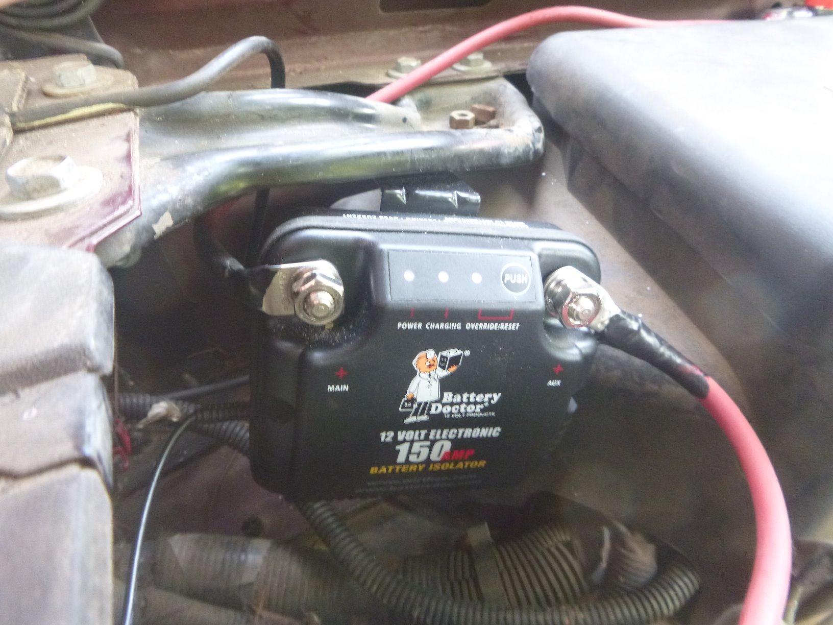 WirthCo Battery Doctor 20092 Dual Battery Isolator, 125/150 Amp, 12 Volt, Electronic Parallel Charging with Manual Override, IP62 Water Resistant, 4 x 4 x 2 Inch customer photo 1