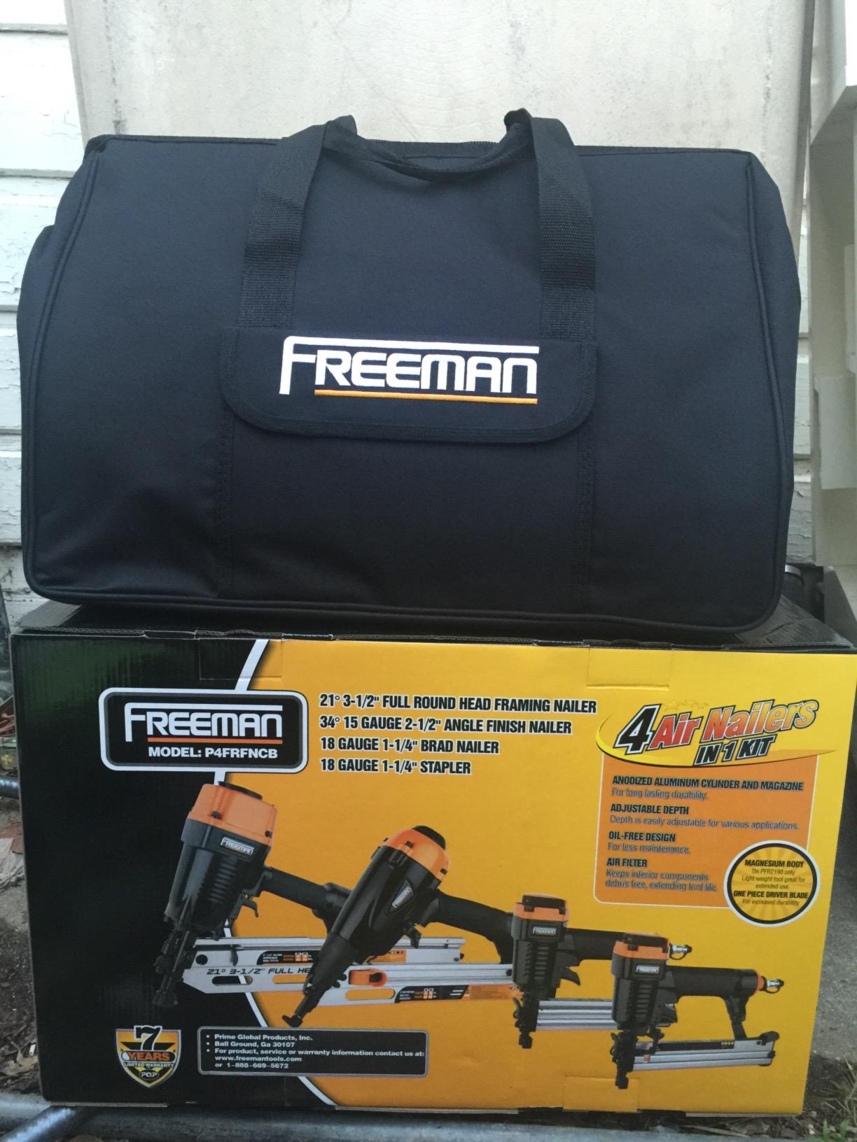 Freeman Pneumatic Nailers and Stapler Kit (4-Piece) | P4FRFNCB customer photo 2