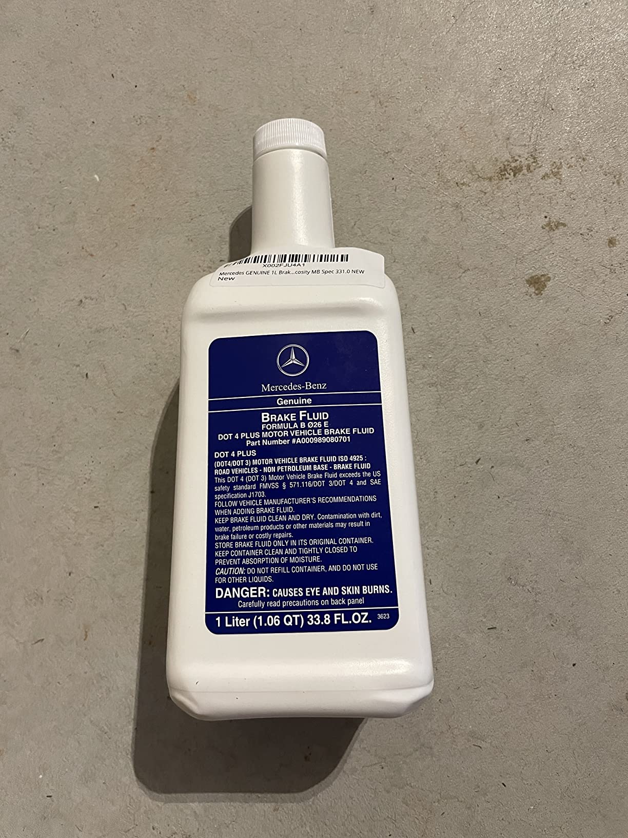 Mercedes GENUINE 1L Brake Fluid DOT 4 PLUS Ultra Low Viscosity MB Spec 331.0 NEW customer photo 2