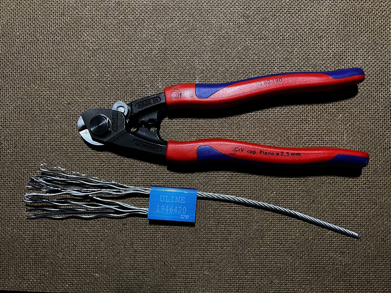 Knipex Tools 95 62 190 Wire Rope Cutters, 7 1/4-Inch, Comfort Grip customer photo 1