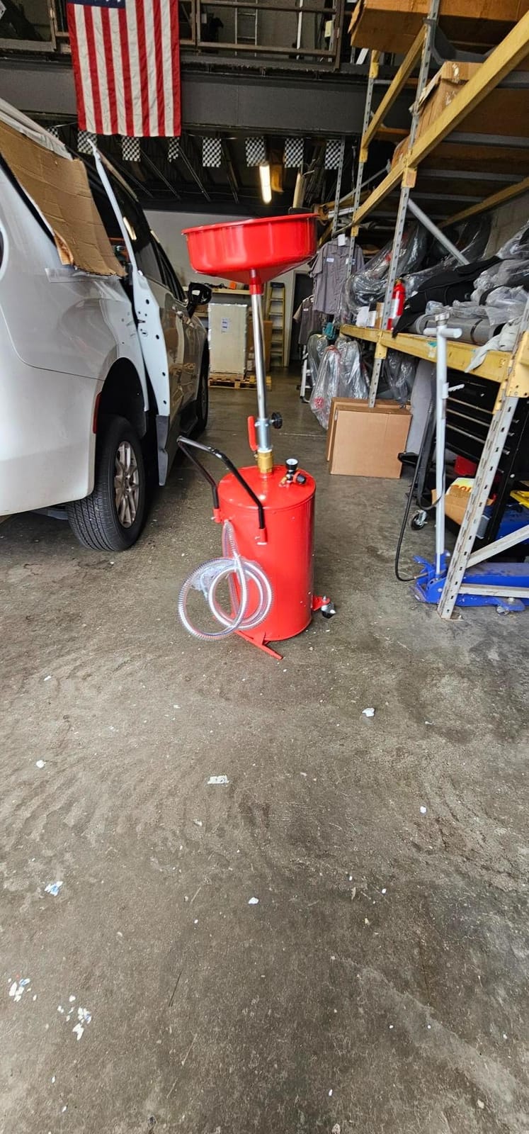 ARKSEN 20 Gallon Waste Oil Change Tank, Red customer photo 1
