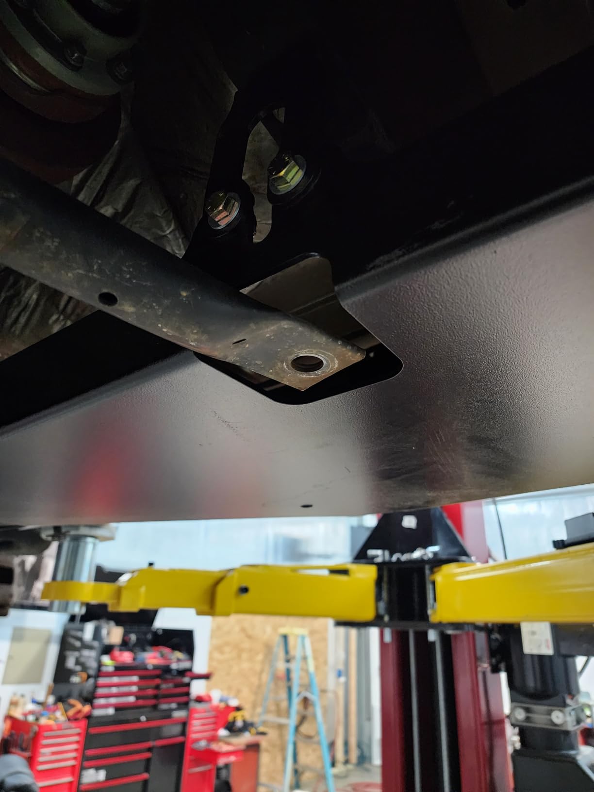 Rough Country Gas Tank Skid Plate for 2007-2018 Jeep Wrangler JK 2-Door - 794 , Black customer photo 2