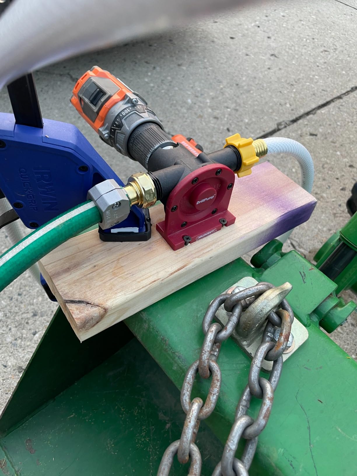 Milescraft 1314 Drill Pump 750 - Self Priming Water Pump Attachment for Drills - Water Transfer Pump - Uses Common Garden Hose - 750 Gallons per Hour customer photo 1