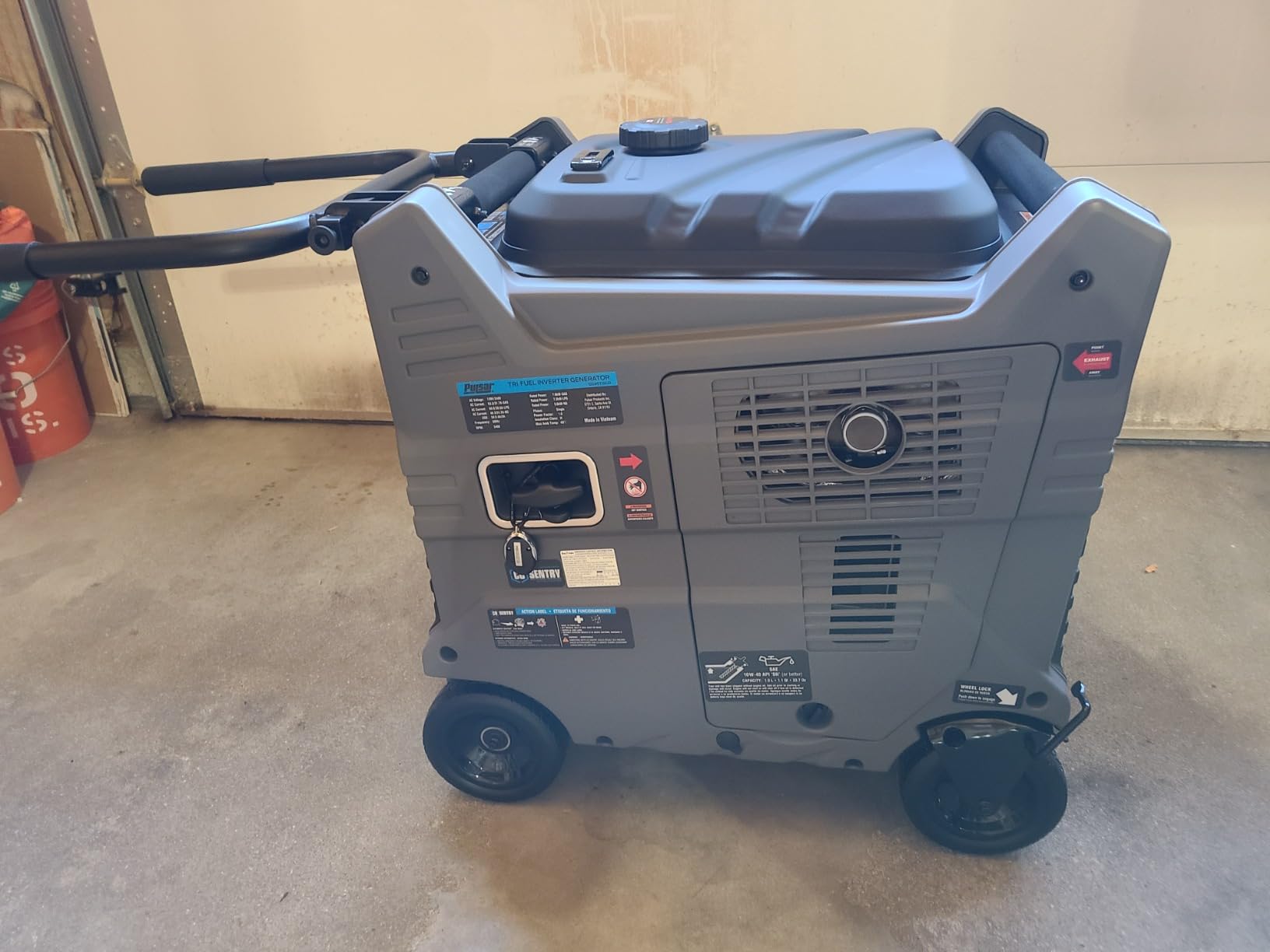 Pulsar 9500W Tri Fuel Gasoline Propane Natural Gas Portable Inverter Generator w/Remote Start & CO Sentry for Home Use GS95TiSCO customer photo 2
