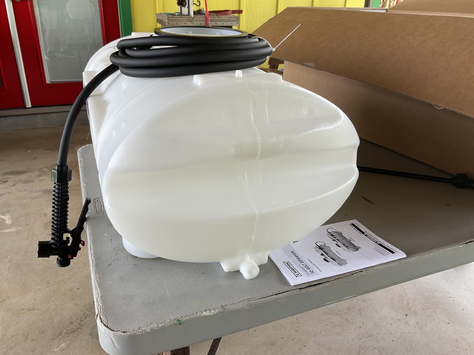 Chapin 97200E Made in the USA 15 Gallon ATV/UTV 12 Volt Mounted Spot Sprayer With 6 Inch Wide Mouth, High Performing 12 V Diaphragm Pump and Filtration System and 18 Inch Spray Wand, Translucent White customer photo 1