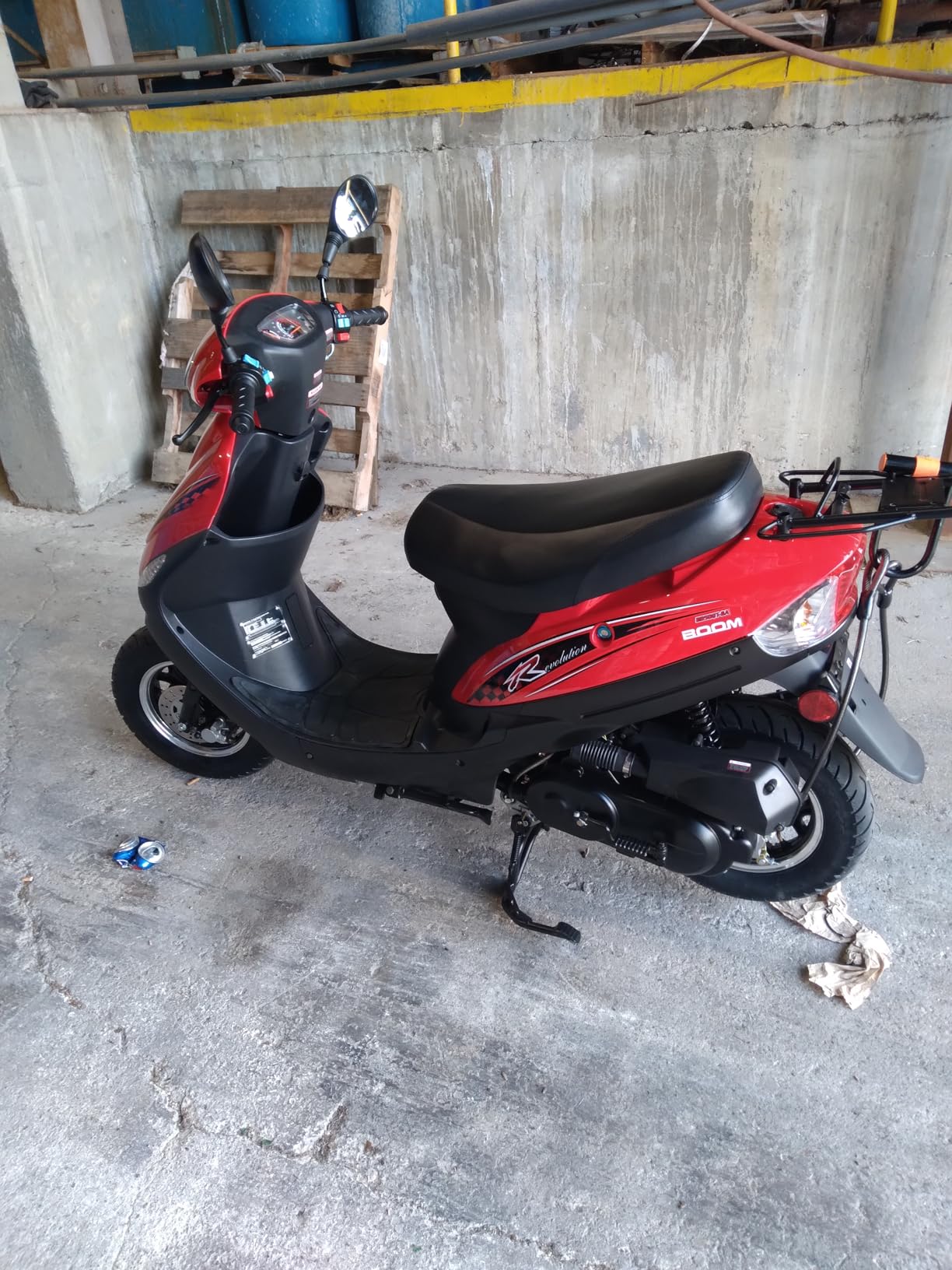 HHH Upgraded 49cc/ 50cc Gas Fully Automatic Street Legal Scooter Moped MP50-02 with Matching Trunk - Sporty RED Color. customer photo 1