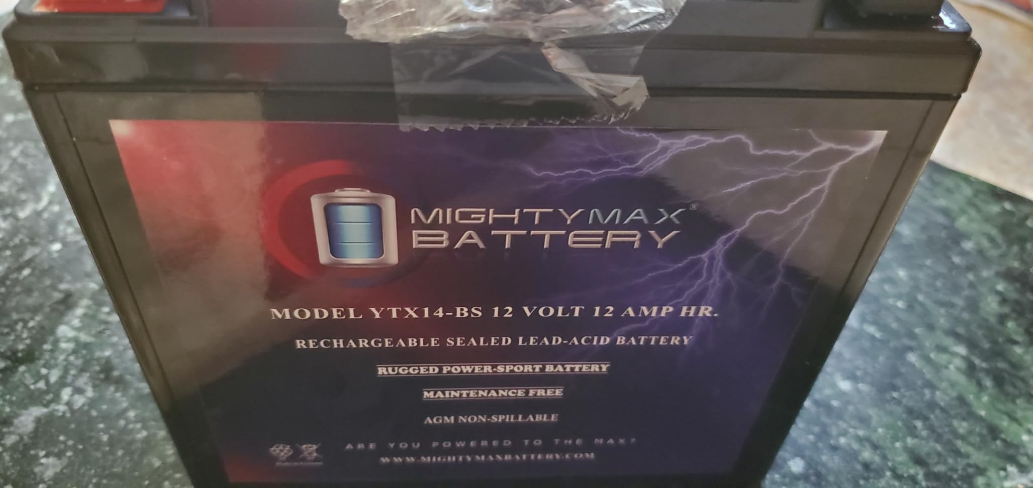 Mighty Max Battery YTX14-BS - 12 Volt 12 AH, 200 CCA, Rechargeable Maintenance Free SLA AGM Motorcycle Battery customer photo 2