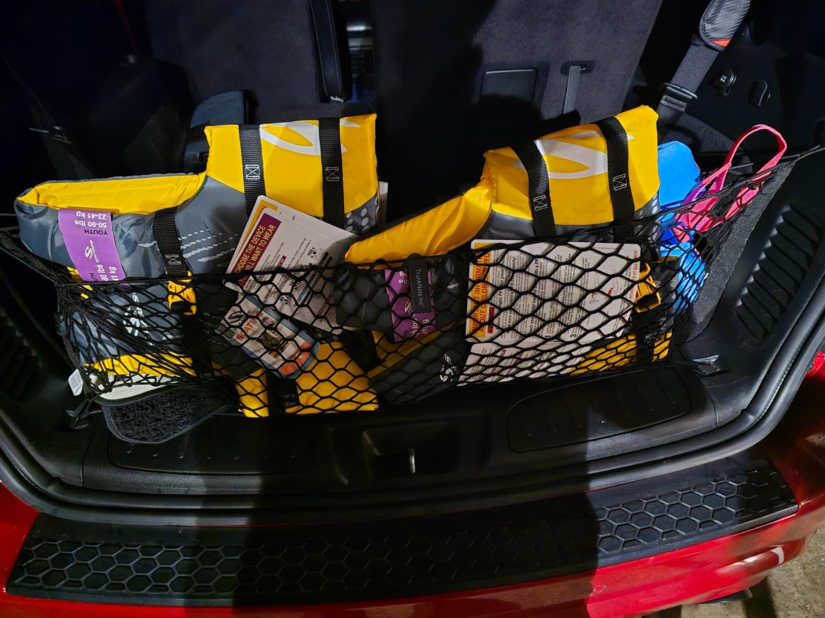Envelope Style Trunk Mesh Cargo Net - Dodge Durango SXT GT R/T SRT 1998 - 2025 Car Accessories - Premium Trunk Organizers and Storage - Cargo Net For Truck - Best Carrier Organizer for Dodge Durango. customer photo 1