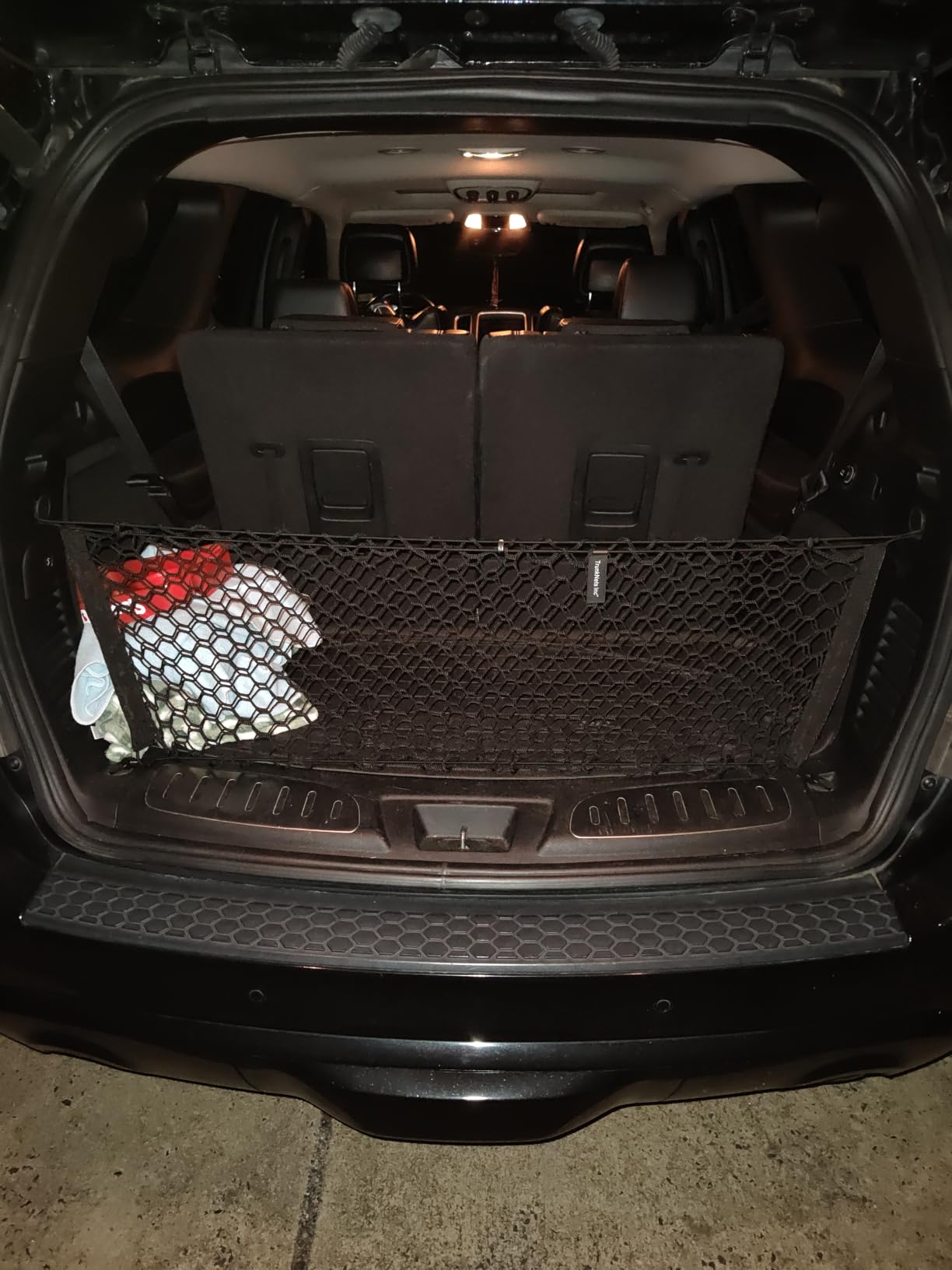Envelope Style Trunk Mesh Cargo Net - Dodge Durango SXT GT R/T SRT 1998 - 2025 Car Accessories - Premium Trunk Organizers and Storage - Cargo Net For Truck - Best Carrier Organizer for Dodge Durango. customer photo 2