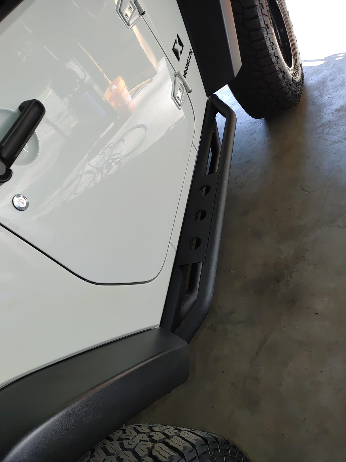 EAG Side Steps Armor Fit for 07-18 Wrangler JK 2 Door Rock Sliders Nerf Bars Running Board Rail Step customer photo 1