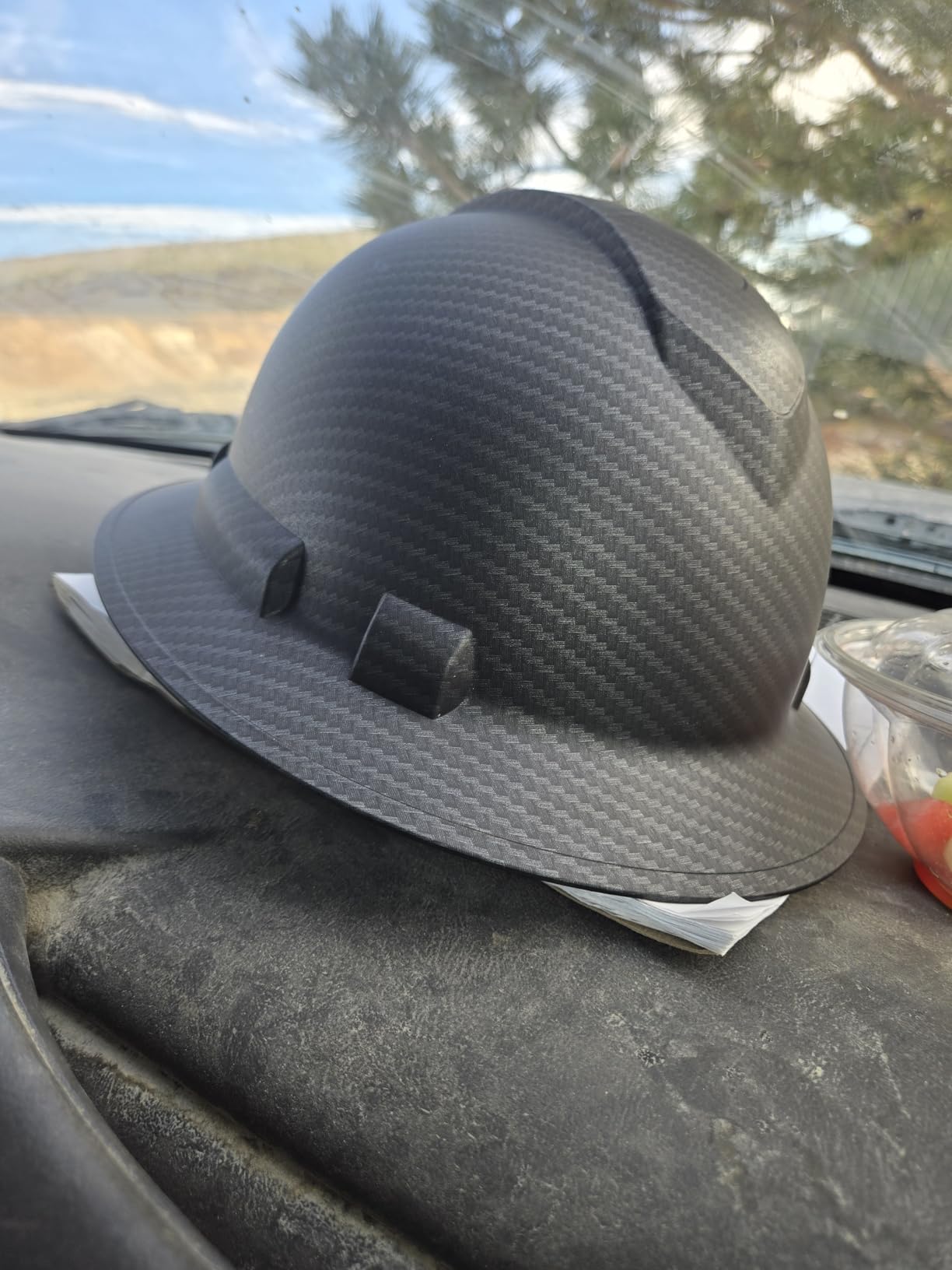 Pyramex Ridgeline Full Brim Hard Hat 4 Point Ratchet Black customer photo 1