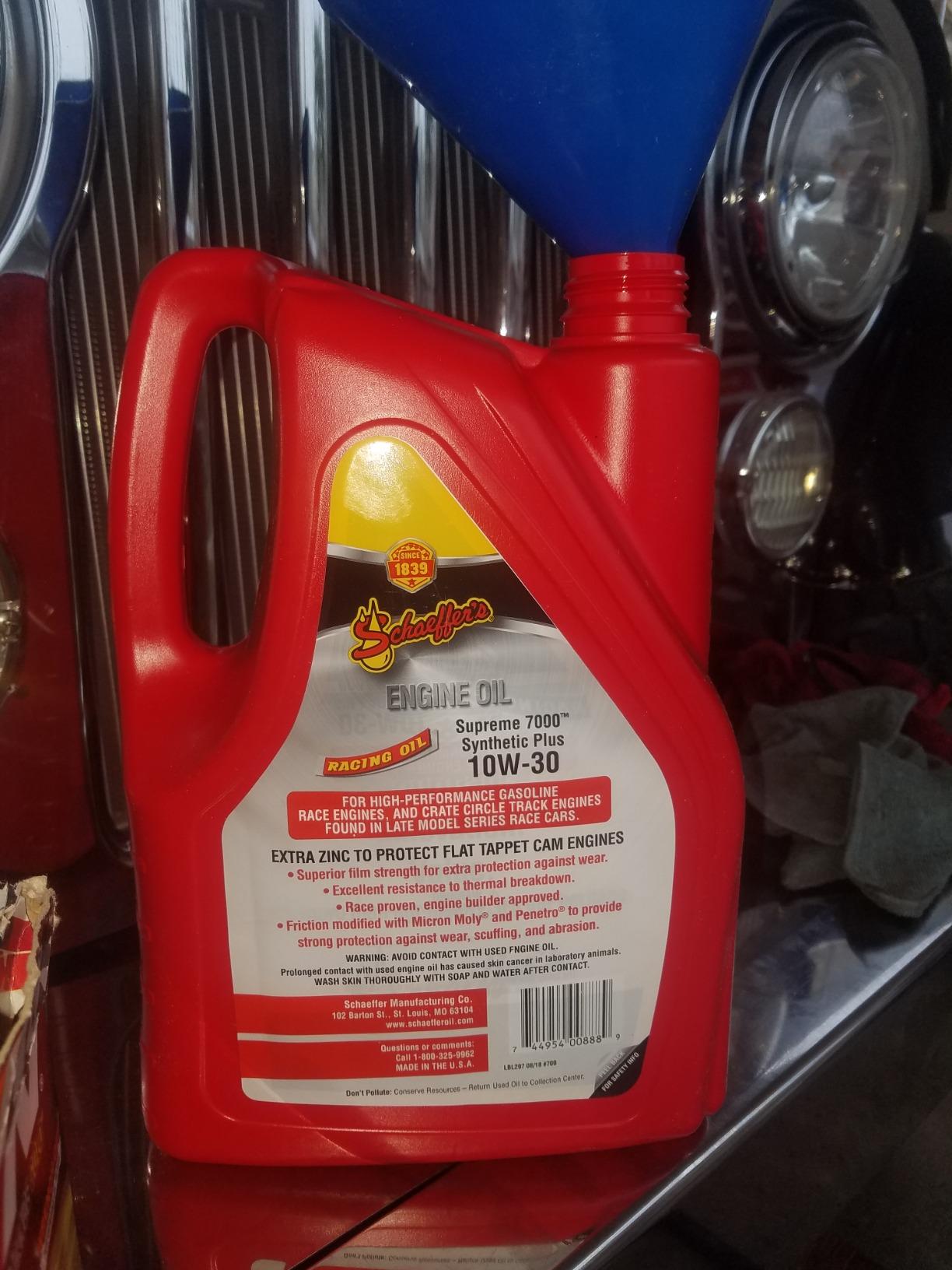 Schaeffer Manufacturing Co. 0709-006S Supreme 7000 Synthetic Plus Racing Engine Oil, 10W-30, 1-Gallon Bottle customer photo 1