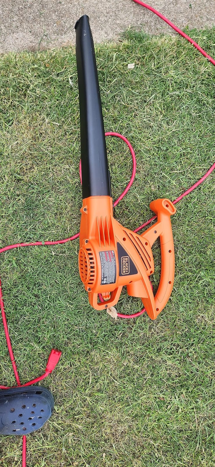 BLACK+DECKER Electric Leaf Blower, Handheld Blowers for Lawn Care, Lightweight, 180 MPH 180 CFM, 7-Amp, Corded (LB700) customer photo 1
