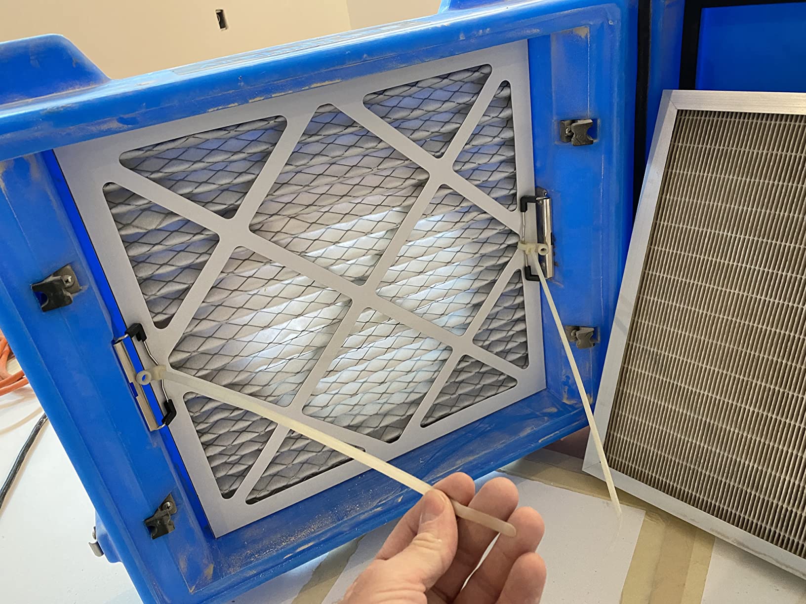 BlueDri Air Shield 550 HEPA Air Scrubber, Water Damage Restoration Equipment Air Purifier, Covers 1400 Sq. Ft, Daisy Chain Capable, For Commercial Use, Blue, BD-AS-550 customer photo 1