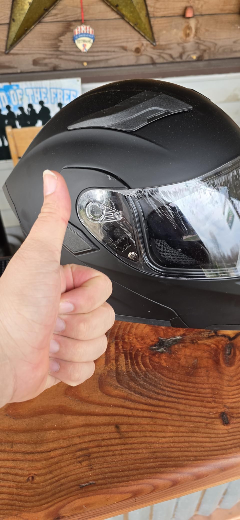ILM Motorcycle Dual Visor Flip up Modular Full Face Helmet DOT Model 902/902L customer photo 1