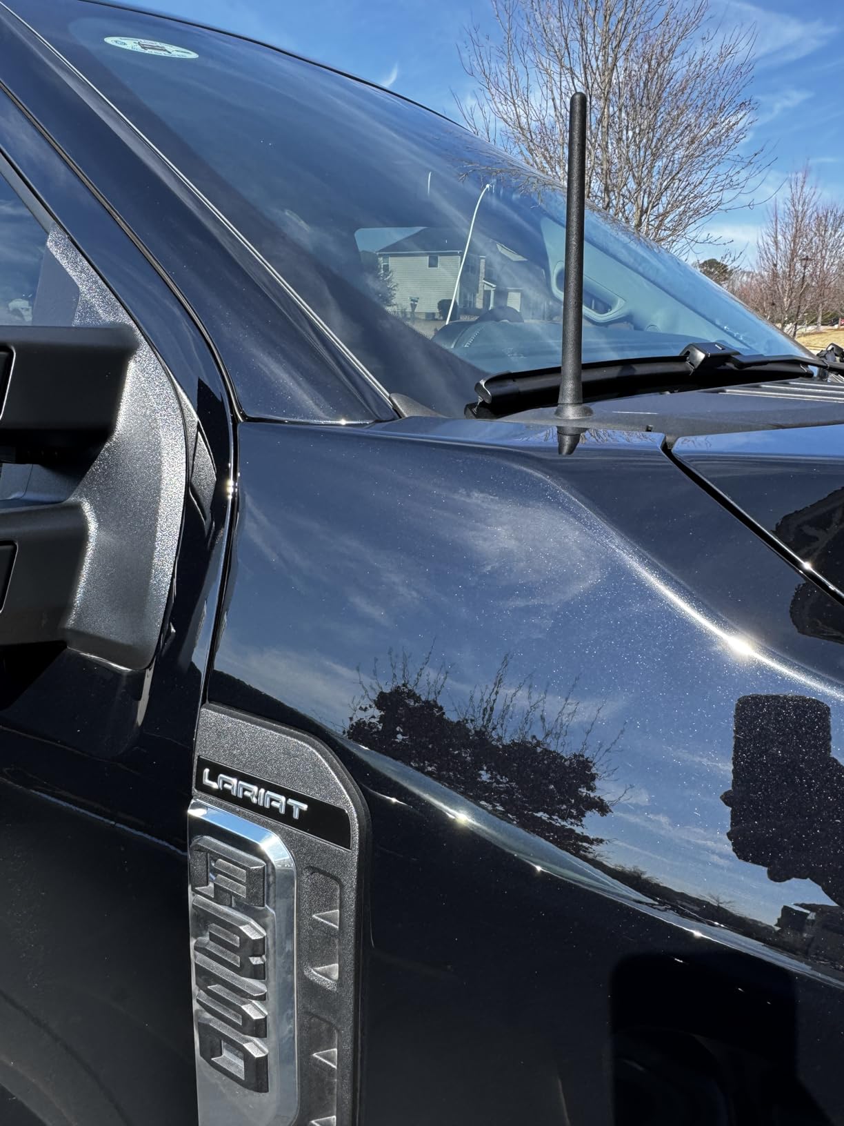 Short Antenna Replacement for Ford F-350 | F450 (2017-2026) USA Stainless Steel Threading, Car Wash Proof, Enhanced Reception 6 3/4 Inch Rubber Truck Antenna with Internal Copper Coil customer photo 1