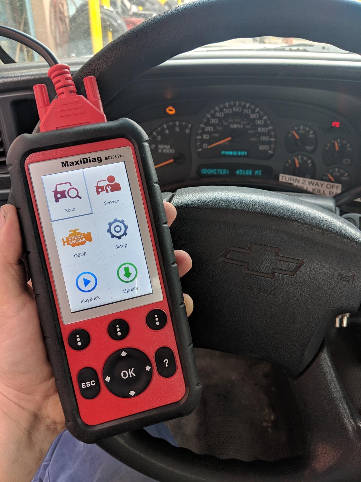 Autel MaxiDiag Advanced MD808 (MD808 Pro) All System OBDII Scanner (Combination of MaxiCheck Pro and MD802) for Oil and Battery Reset Registration, Parking Brake Pad Relearn,SAS,SRS,ABS,EPB,DPF,BMS customer photo 1