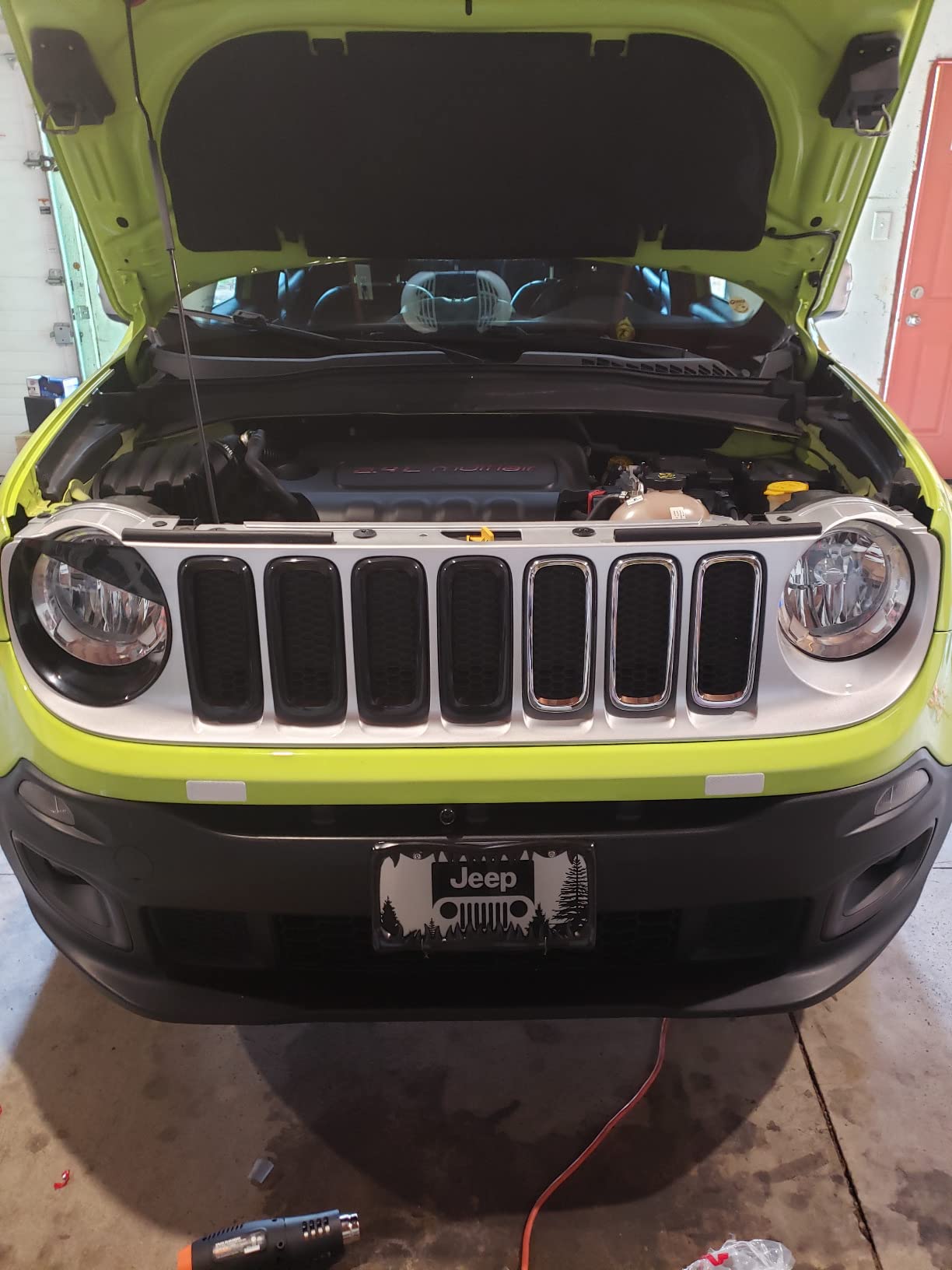 Front Light Bezel Headlight Cover Trim for Jeep Renegade 2015 2016 2017,Angry Birds Eye Style,Durable UV treated ABS,Upgrade Clip In Version customer photo 2