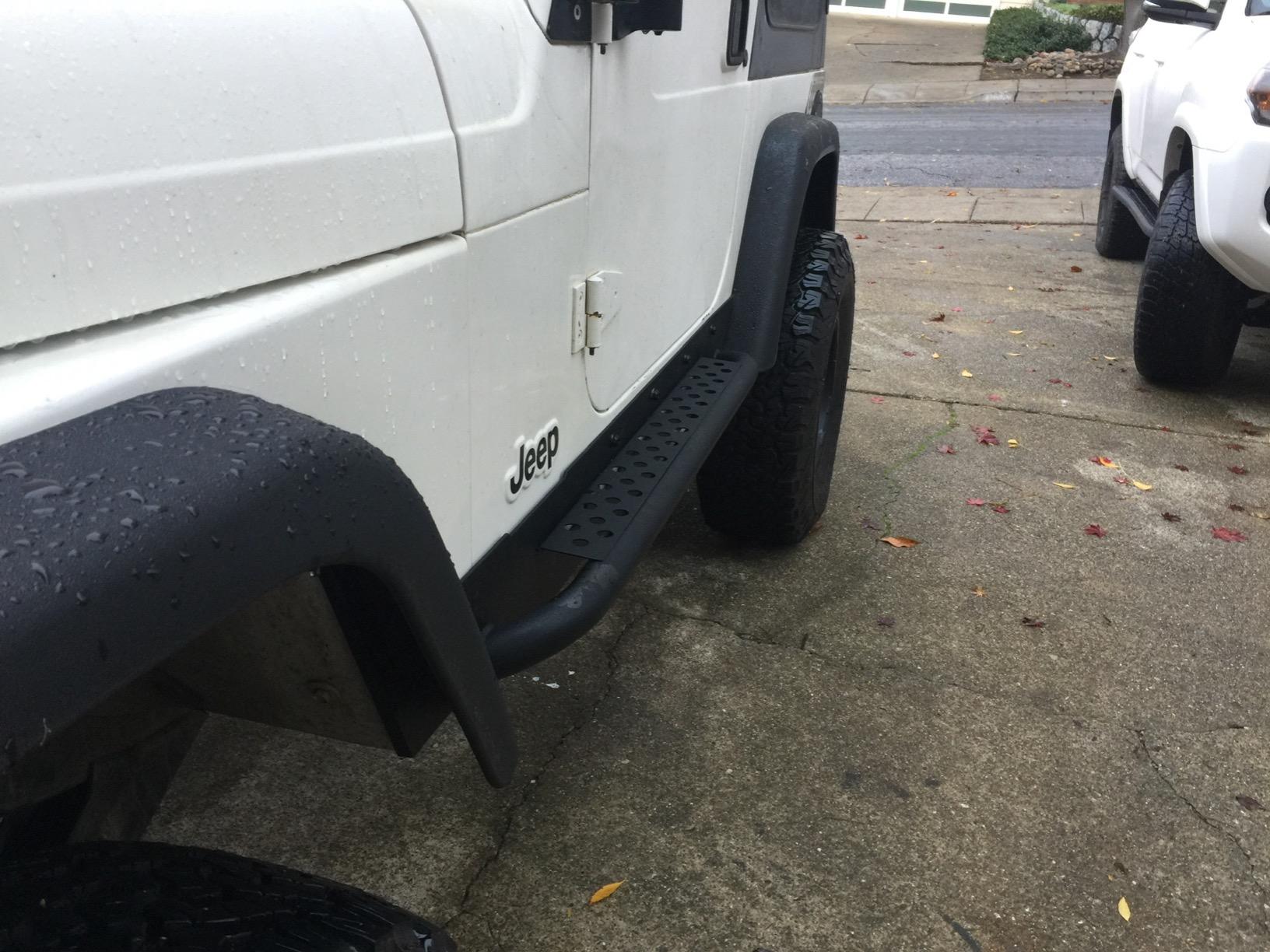 Hooke Road Wrangler TJ Rocker Panel Guards Running Board Side Armor Rock Sliders for 1997-2006 Jeep Wrangler TJ Side Step Nerf Bar customer photo 1