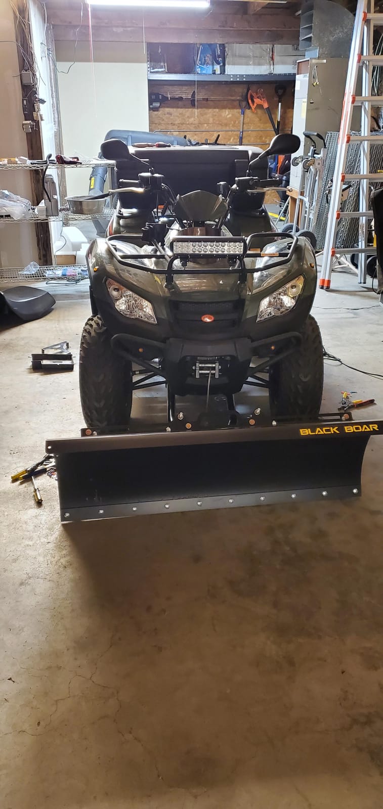 Black Boar Camco ATV Snow Plow Kit | Features a 48-inch Adjustable Straight Blade and Adjustable Tension Safety Trip Springs (66016) customer photo 2