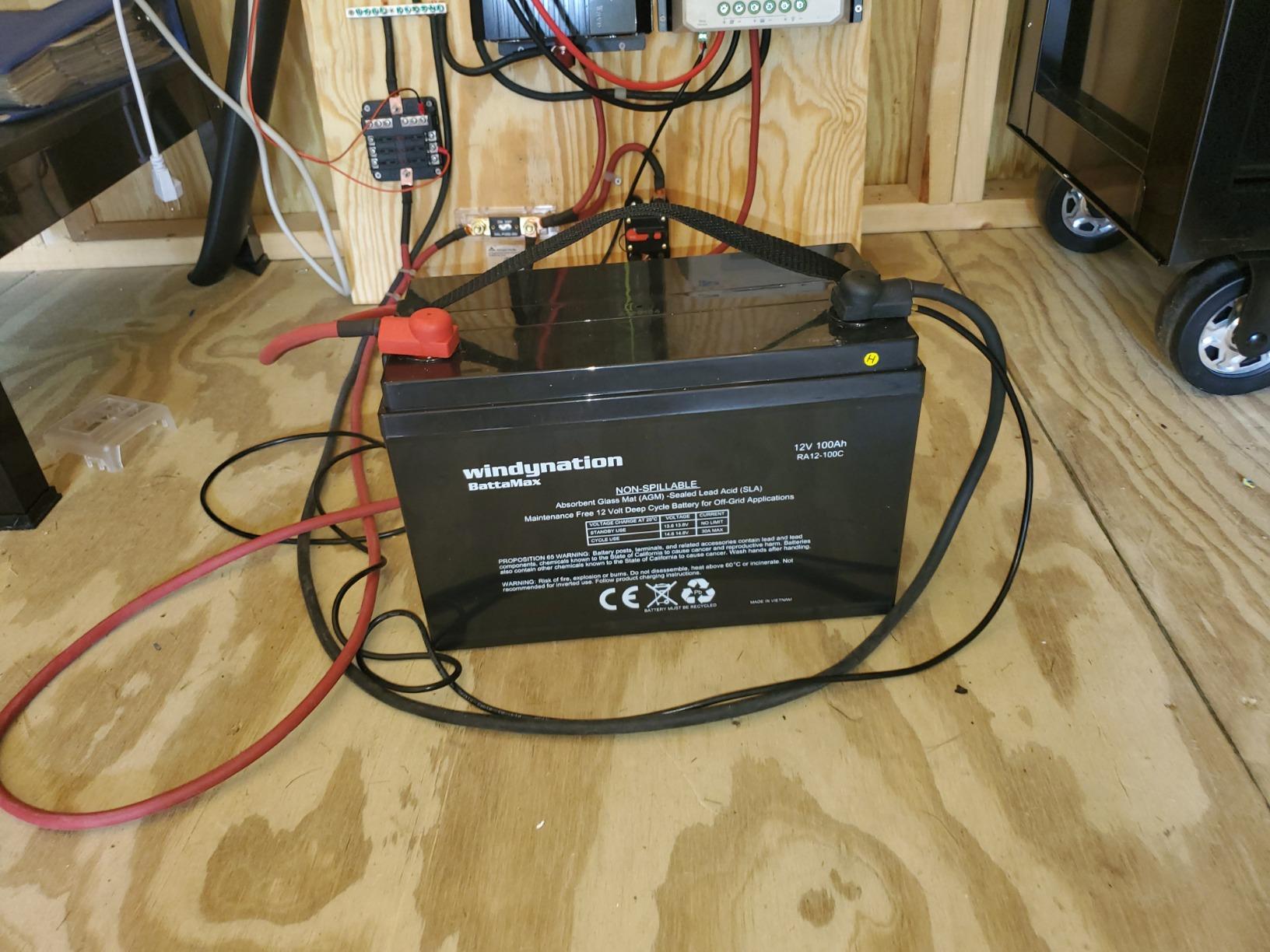 WindyNation 100 amp-Hour 100AH 12V 12 Volt AGM Deep Cycle Sealed Lead Acid Battery - Solar RV UPS Off-Grid (1 pc 100 amp-Hour) customer photo 2