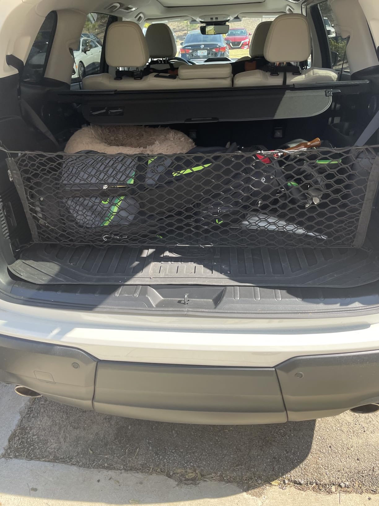 Envelope + Floor Style Elastic Trunk Mesh Cargo Net for Subaru Ascent 2019-2025 - Premium Trunk Organizers and Storage - Luggage Net for SUV - Best Car Organizer for Subaru Ascent customer photo 1
