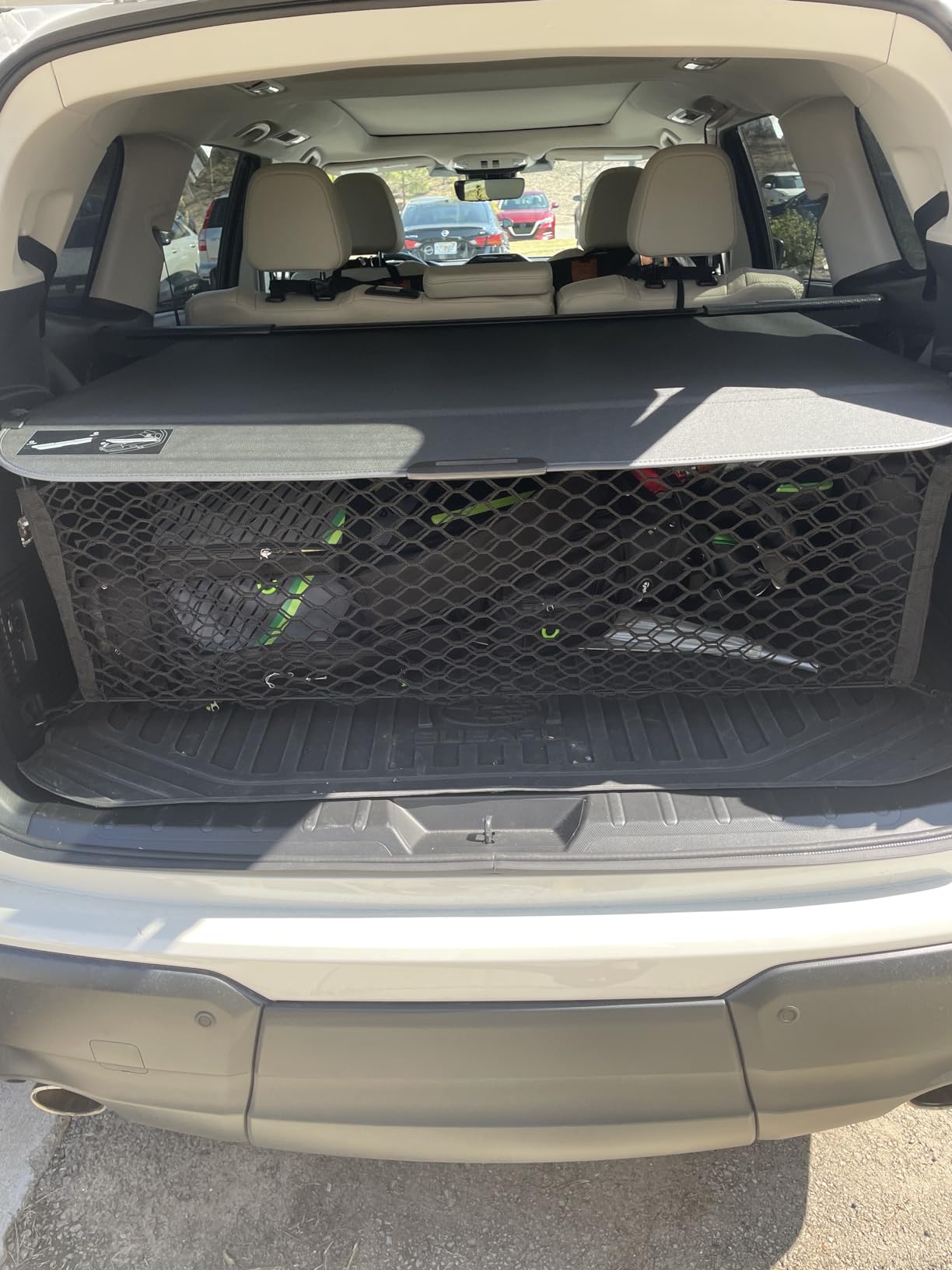 Envelope + Floor Style Elastic Trunk Mesh Cargo Net for Subaru Ascent 2019-2025 - Premium Trunk Organizers and Storage - Luggage Net for SUV - Best Car Organizer for Subaru Ascent customer photo 2