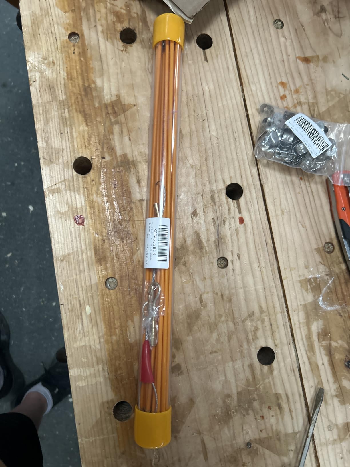 11FT Fiberglass Wire Running Kit, Cable Running Rods with 5 Attachments customer photo 2