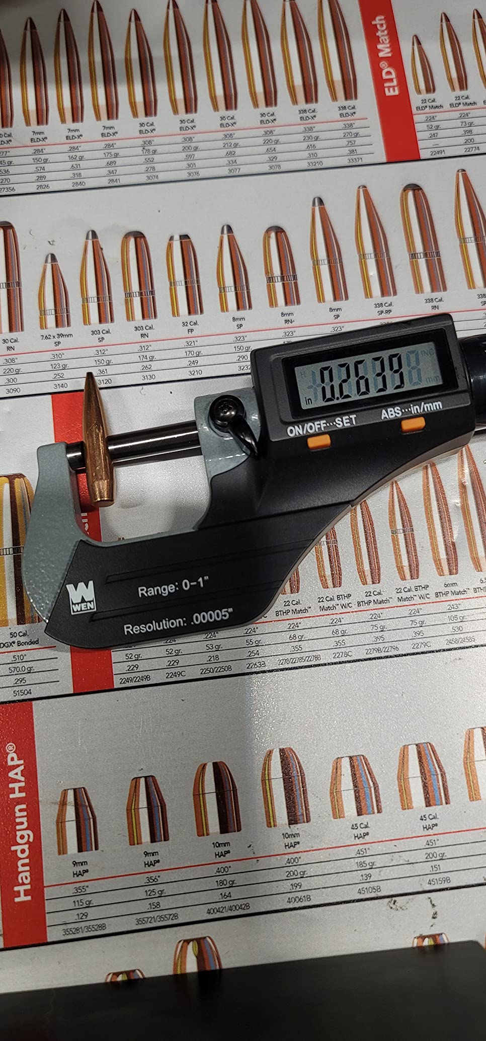 WEN 10725 Standard and Metric Digital Micrometer with 0 to 1-Inch Range, .00005-Inch Accuracy, LCD Readout and Storage Case customer photo 1