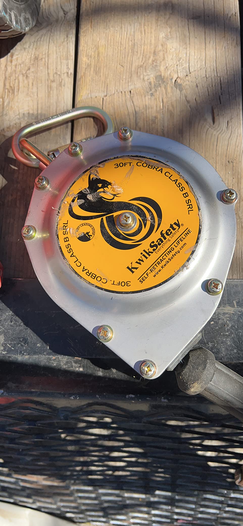KwikSafety Cobra 30' Self Retracting Lifeline ANSI Class 1 Cable SRL customer photo 1