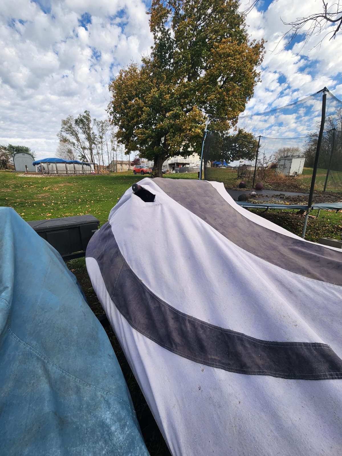 EliteShield Trailerable Jet Ski Cover, Heavy Duty Waterproof Marine Grade 600D Solution-Dyed Polyester PWC Cover, Fits Stand-up Jet Ski Blue/Gray Color Yamaha Superjet Kawasaki SX 650 750 SXi SXR 800 customer photo 2