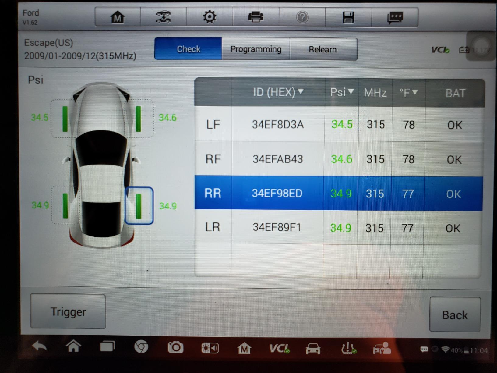 CDWTPS TPMS Sensors for Ford,315Mhz Set of 4 Tire Pressure Monitor Sensor customer photo 1