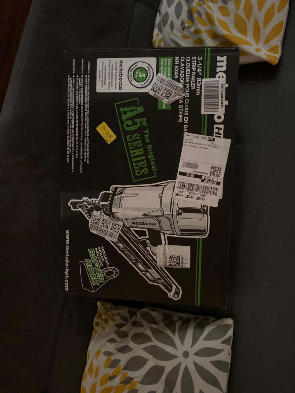 Metabo HPT Framing Nailer, Pneumatic Selectable Trigger, 21°, NR83A5 customer photo 1