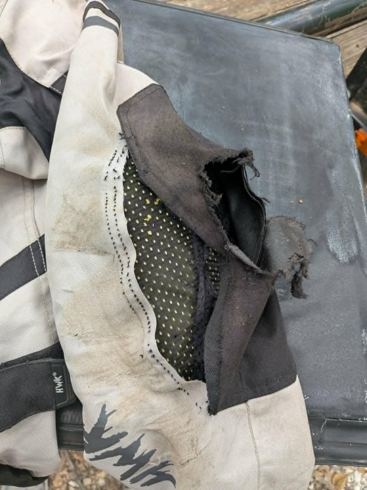 HWK Adventure Motorcycle Jacket Men with CE Armor, 600D Cordura, All-Season customer photo 1