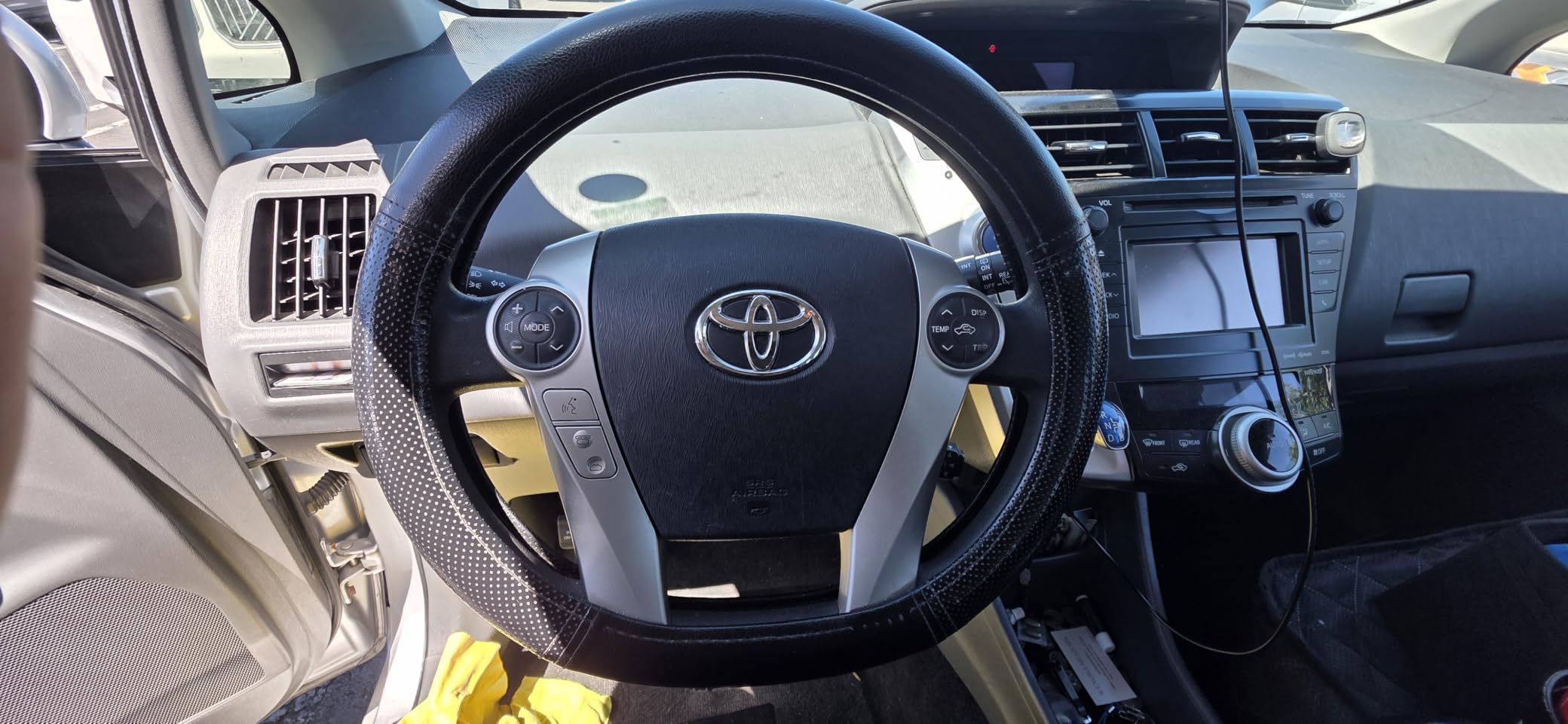 Customized for Toyota Prius Microfiber Leather Steering Wheel Cover for Prius C Aqua 2010 2011 2012 2013 2014 2015 2016 2017 2018 2019 Black Car Special Design YR01B customer photo 1