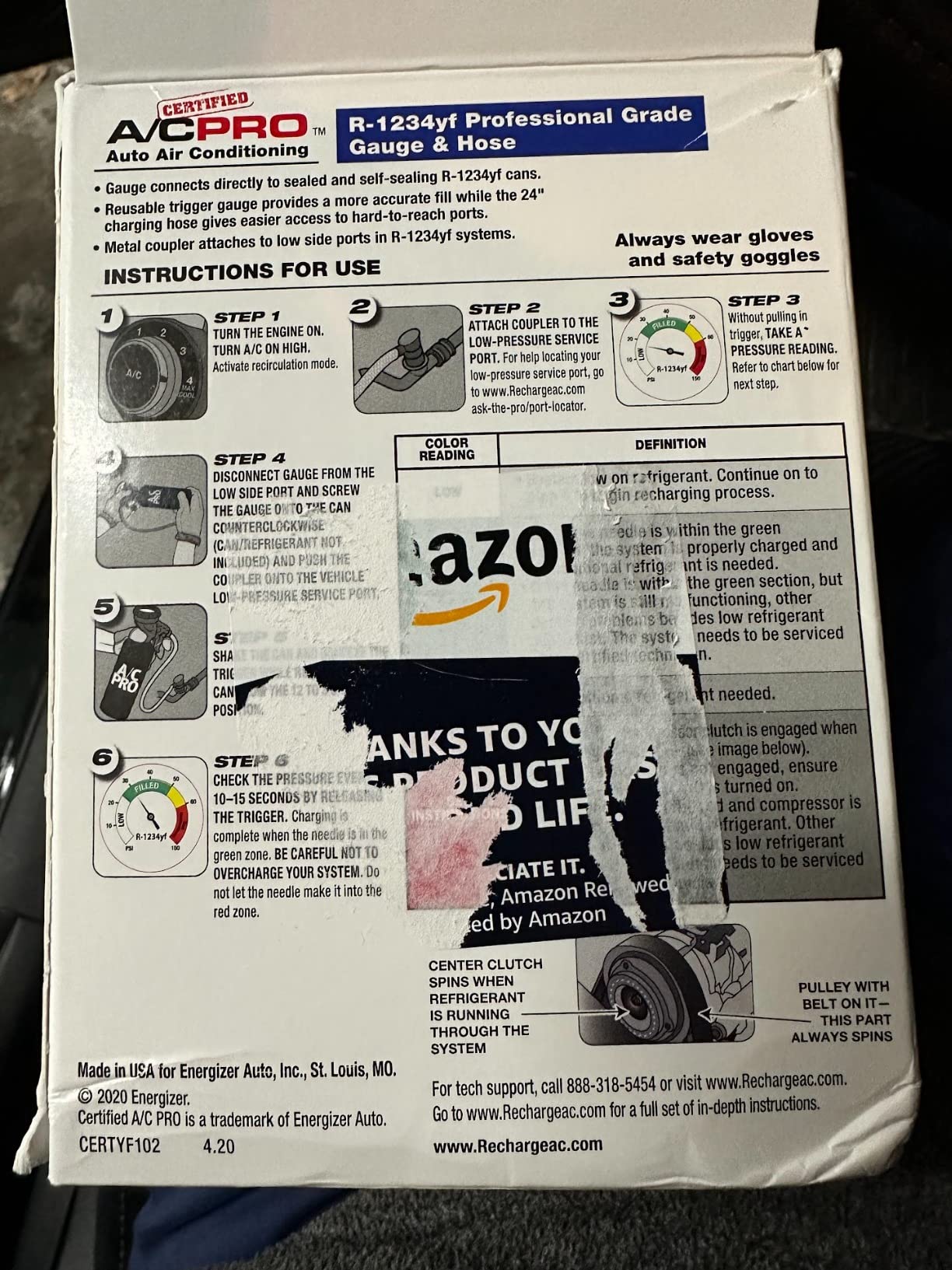 A/C Pro InterDynamics Certified Air Conditioner Gauge and Hose, R-1234yf customer photo 2