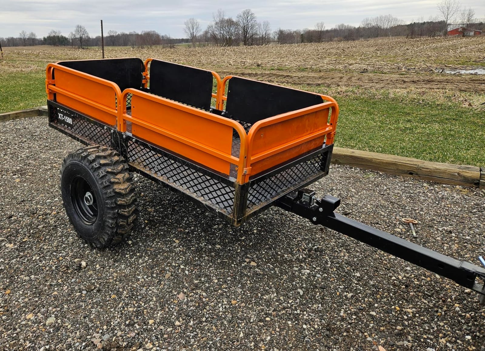 Impact IMPLEMENTS® 1500lb ATV/UTV/Tractor Trailer with Solid Steel Floor, Aggressive Tires, & Pivoting Tongue. Great for Agricultural Use & Land Management. Designed in Trademarked in The USA! customer photo 1