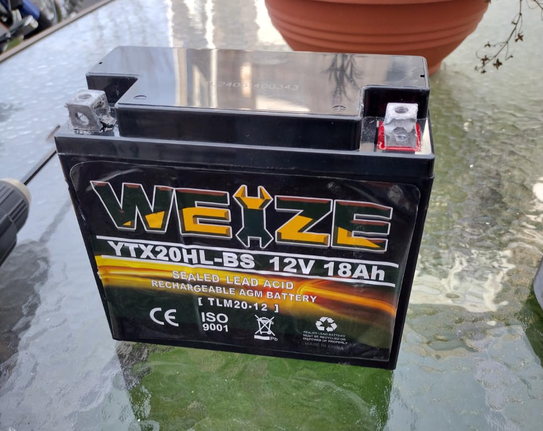 Weize YTX20HL-BS Battery, High Performance - Maintenance Free - Sealed AGM ETX20HL BS Motorcycle Battery customer photo 1